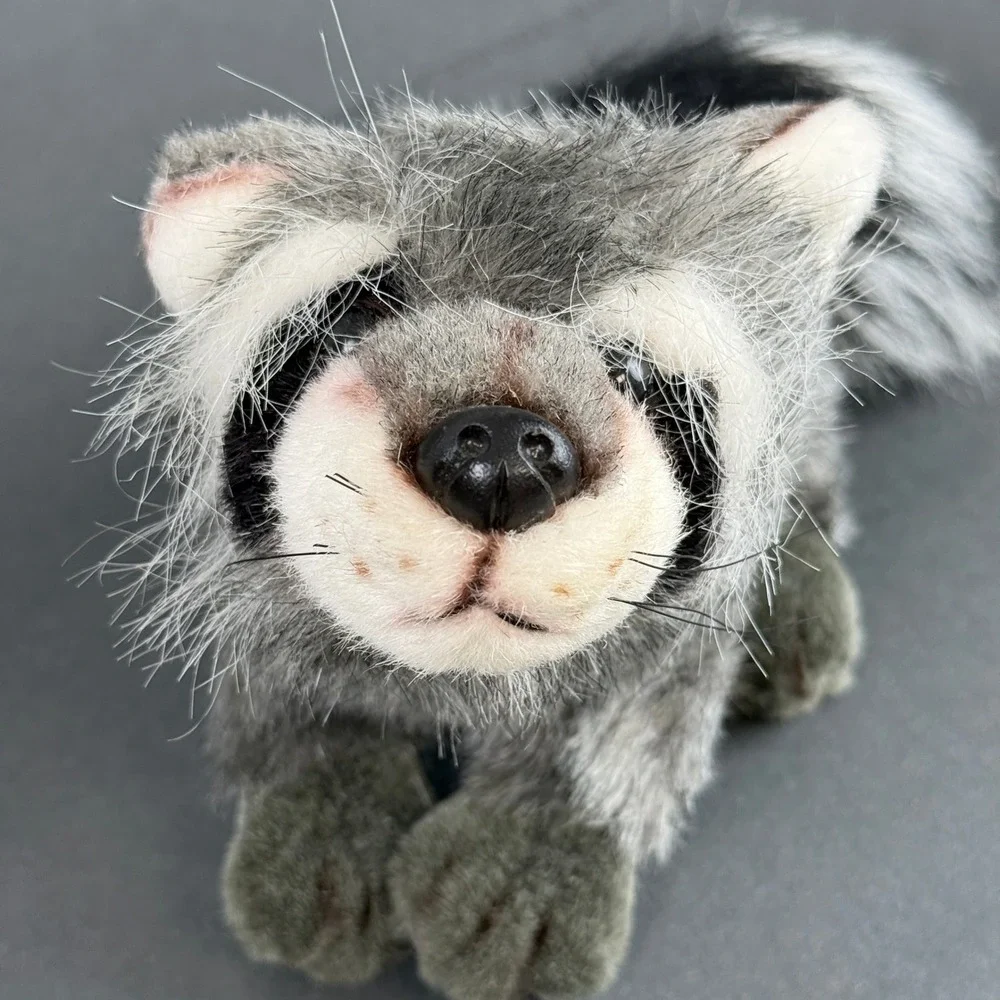 Ganz Forest Friends Ramona Raccoon Toy Plush Grey Black 12 Inch Animal